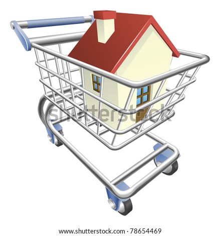 Illustration Wire Supermarket Shopping Cart Trolley Stock Vector