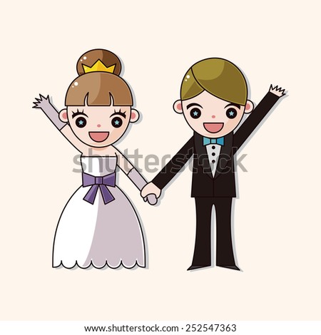 Cartoon Wedding Card Stock Vector 80617201 - Shutterstock