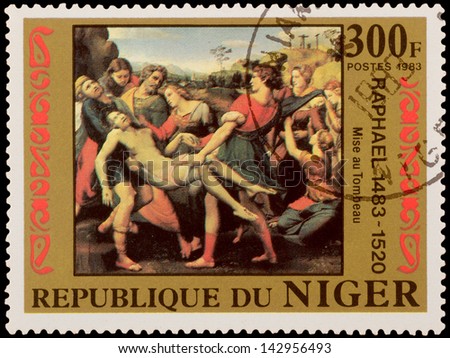  - stock-photo-niger-circa-a-stamp-printed-in-the-niger-shows-draw-by-raphael-deposition-of-christ-142956493