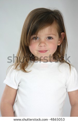 stock photo beautyfull little girl with brown hair 4865053
