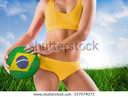 Composite Image Fit Girl Green Bikini Stock Photo Shutterstock