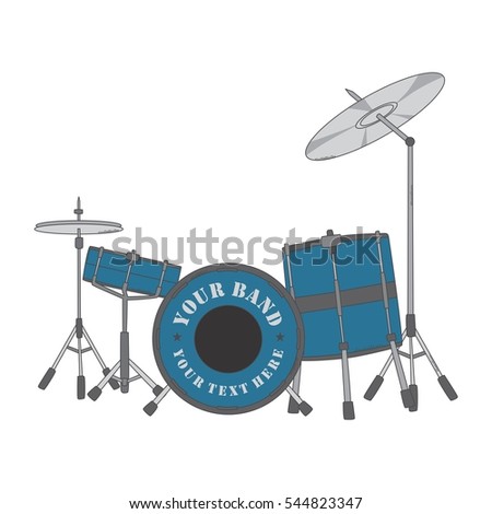 Cartoon Drum Set Stock Vector 113461474 Shutterstock