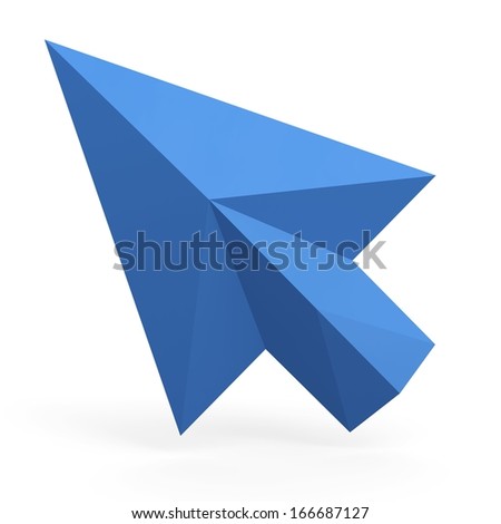 3d mouse cursor. 3d arrow. 3d pointer. - stock photo