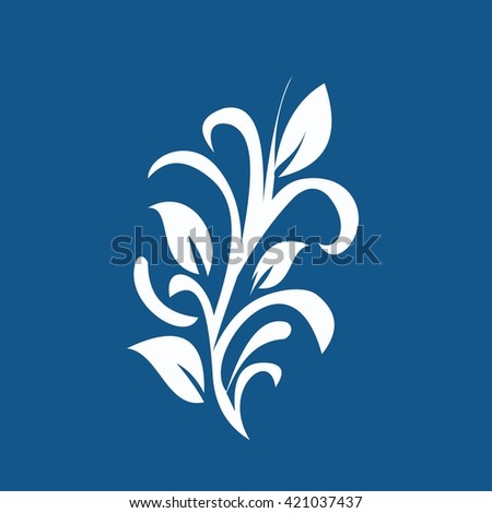 Abstract Flowers Vector Black Silhouette Stock Vector 197717693