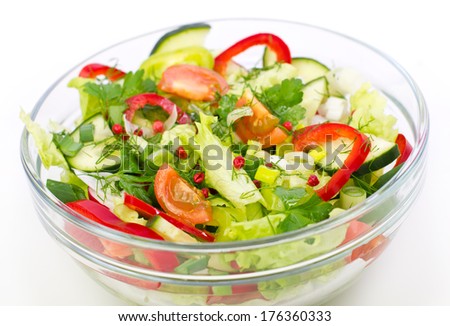 fresh salad in the bowl fresh salad in the bowl