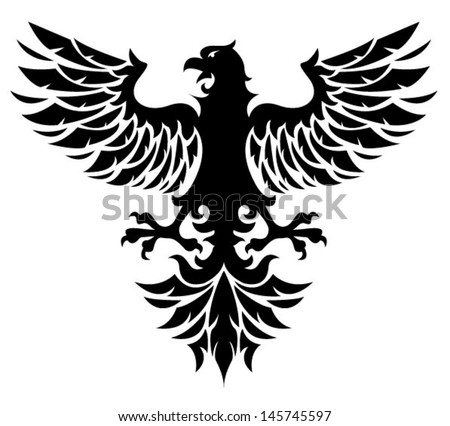 Two Headed Eagle Coat Arms Empty Stock Vector 108886364 - Shutterstock