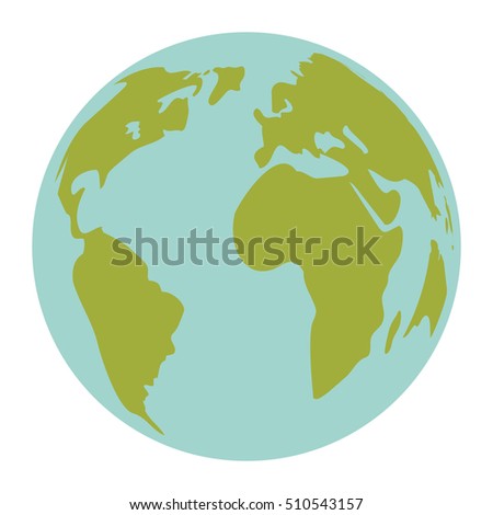 Sketch Illustration Planet Earth Isolated On Stock Vector 114508555