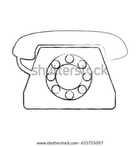 Vintage Looking Business Phone Telephone Old Stock Vector 64395943 