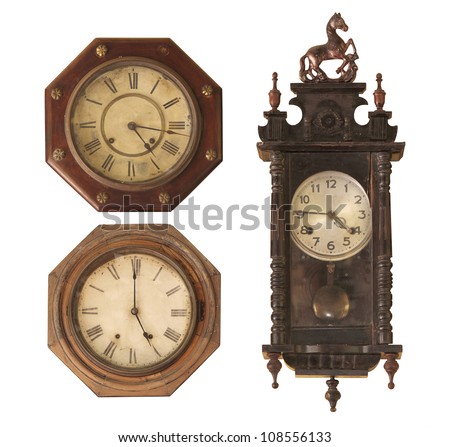 Clocks Icons Vector Illustration Stock Vector 123196630 - Shutterstock