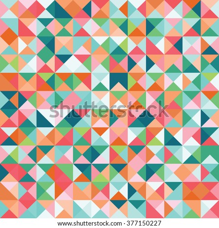 Seamless Texture Triangles Mosaic Endless Pattern Stock Vector 73824121