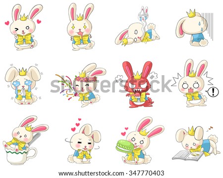 Set Cute Bunnies Stock Illustration 283660526 - Shutterstock