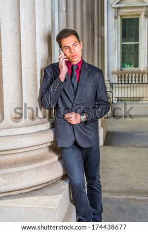handsome undershirt leaning