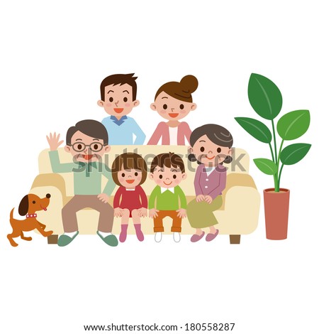 Happy family - stock vector