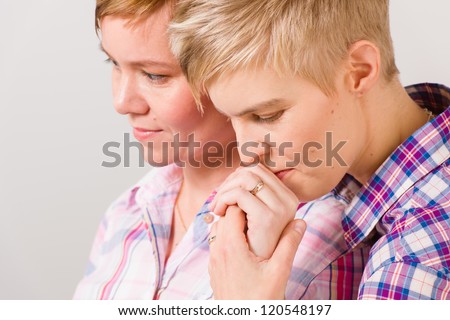 Cute lesbians deep fingering