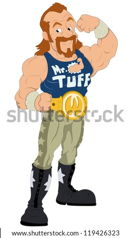 BodyBuilder - Vector Character Illustration - stock vector