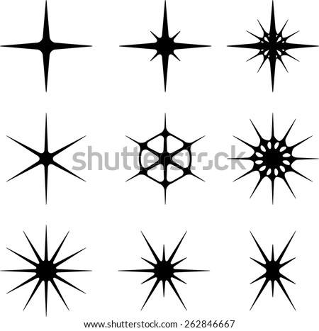 Retro Stars 9 Clip Art Stock Vector 56674882 - Shutterstock