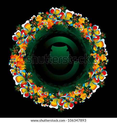 Flower Frame Stock Vector 106346249 - Shutterstock
