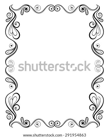 Vector Calligraphic Frame Stock Vector 282915701 - Shutterstock