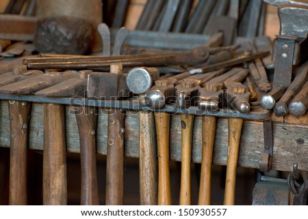 Blacksmith Hammers - stock photo
