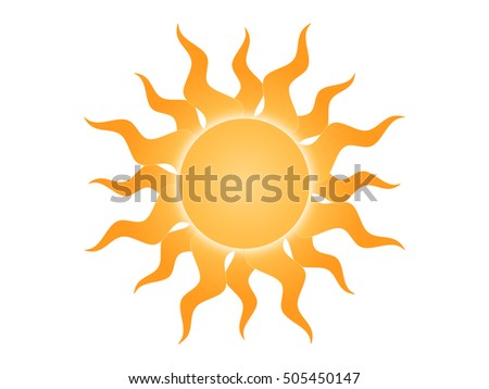 Artistic Hand Drawing Sun White Background Stock Illustration 14717482