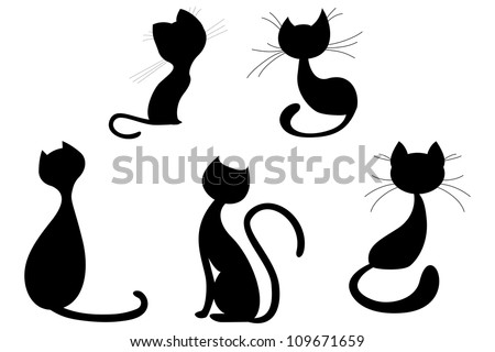 cute cat silhouette