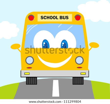 Happy Driver Cartoon
