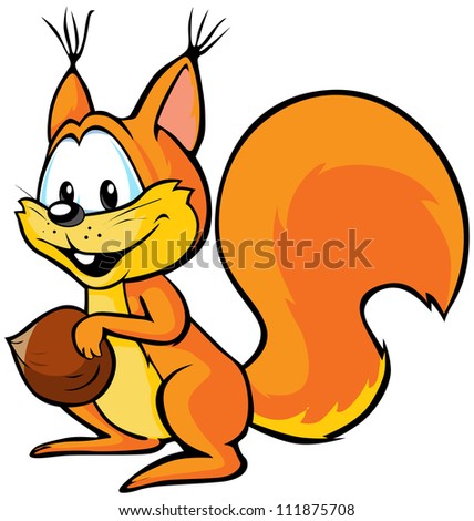 Cartoon Squirrel Running