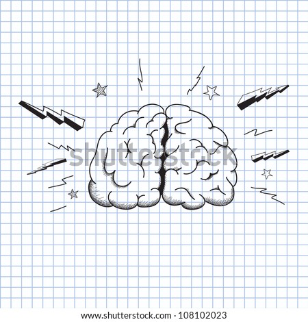 Brain Outline Drawing