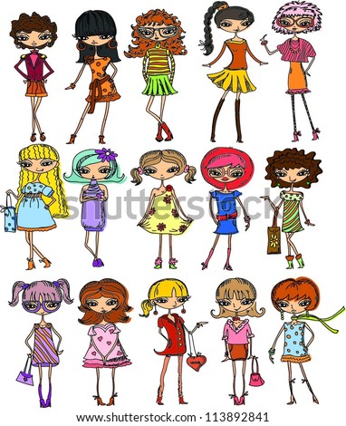 Cartoon Girl Clothes