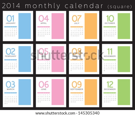 2014 calendar vertical