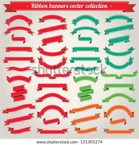 ribbon banners vector collection