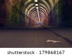 urban underground tunnel with...