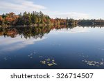still autumn lake in nova...