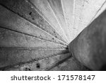 spiral staircase in an old...