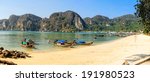 railay beach in thailand with...