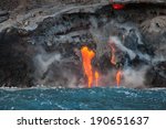 lava flowing into pacific ocean ...