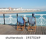 relaxing on deckchairs on...