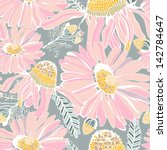 Seamless texture with summer flowers/gentle pink. Seamless pattern can