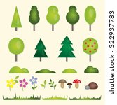 forest and garden flat symbols...