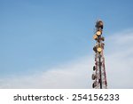 telecommunication tower  with...