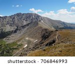 Small photo of Trail leading up to Caribou Pass along the Continental Divide in the Colorado Rocky Mountains