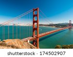 panoramic view of golden gate...
