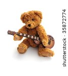 teddy bear with guitar