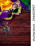 Small photo of Mardi Gras: Fancy Feathered Mask Background