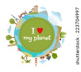 i love my planet typography in...