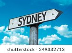 sydney sign with sky background