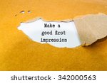 Small photo of Make a good first impression on brown envelope