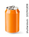 stock photo : Opened drink can. Isolated on a white.