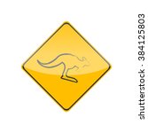 kangaroo sign. logo icon