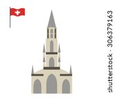 berne cathedral. landmark of...